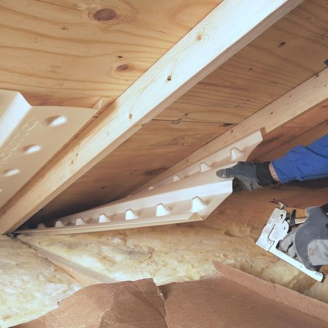 Attic Access Ideas, Attic Diy, Attic Conversions, Attic Lift, Diy Insulation, Barn Remodel, Attic Vents, Installing Insulation, Garage Attic