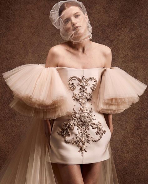 Krikor Jabotian, Middle Eastern Fashion, Bridal Designers, Refined Fashion, Mini Wedding Dresses, Fab Dress, Soiree Dress, Bridal Consultant, White Bride