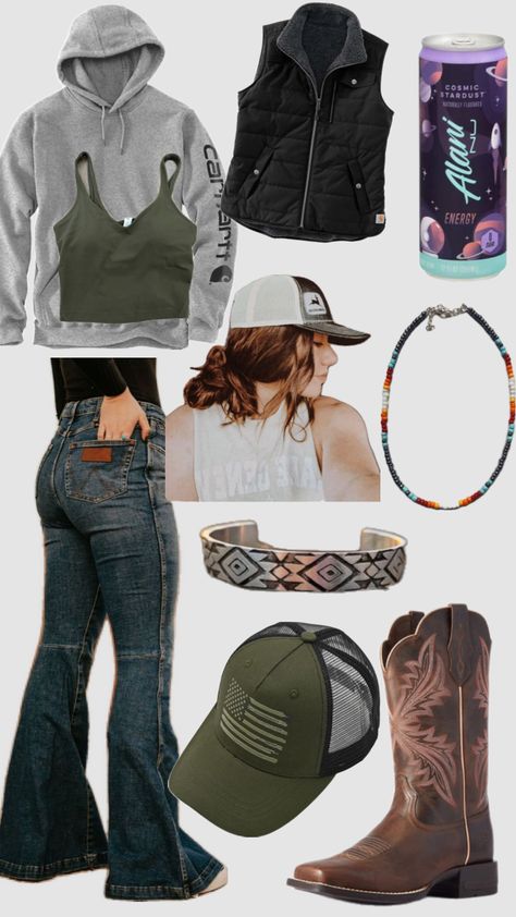 Country Outfits Women, Casual Country Outfits, Outfits And Accessories, Fair Outfits, Southern Outfits, Country Style Outfits, Western Wear Outfits, Cute Country Outfits, Looks Country