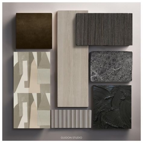 Diving into the details of our foyer material board, where textures and tones come together to create a symphony of sophistication. From the richness of dark wood to the warmth of brushed bronze, every element tells a story of timeless elegance. Paired with the sleekness of fluted panels and the luxury of grey emperor marble, this board sets the stage for an unforgettable entrance.✨ Designed By #GuidonStudio . . . #Materialboard #DesignInspiration #FoyerDesign #InteriorDesign #InteriorArchite... Material Board, Foyer Design, Entrance Design, Textures And Tones, Brushed Bronze, Come Together, The Stage, Dark Wood, The Details