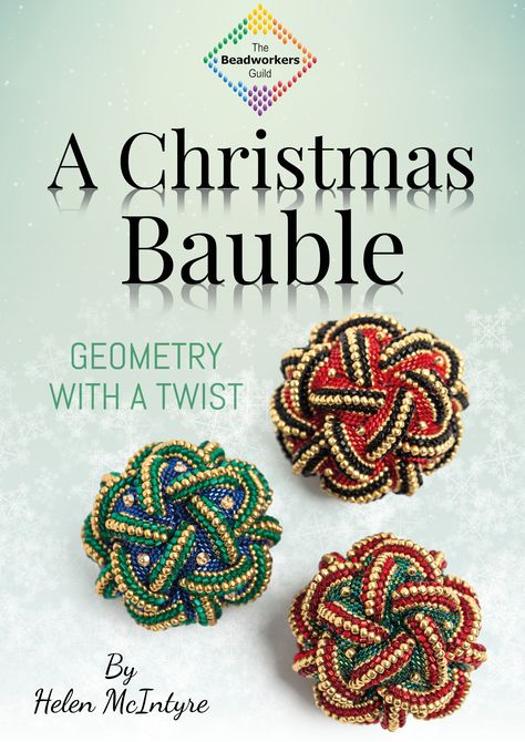 Show product details for A Christmas Bauble - Geometry with a twist Seed Bead Art, Seed Bead Crafts, Bead Crochet Rope, Beaded Boxes, Beaded Christmas Ornaments, Bead Weaving Patterns, Christmas Ornament Pattern, Seed Bead Tutorial, Beaded Bracelet Patterns