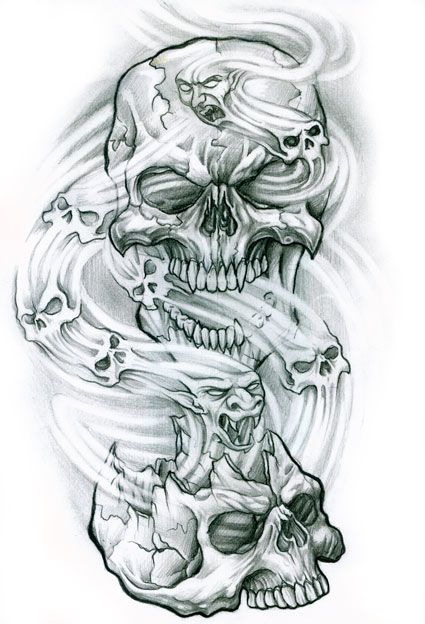 Spirit Skulls by arcaneserpent Ghost Skull Tattoo, Skull Tattoo Designs, Ghost Skull, A Skull, A Drawing, Skull Tattoo, Tattoo Designs, Ghost, Deviantart