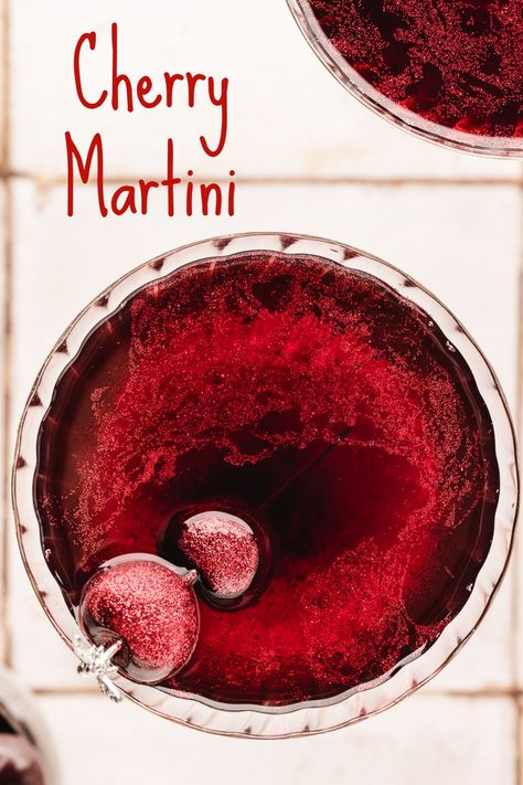 Cherry Martini Recipe, Cherry Cocktail Recipes, Crimson Red Color, Cherry Martini, Cherry Drink, Most Pinned Recipes, Brandy Cocktails, Lemon Drop Martini, Cherry Brandy