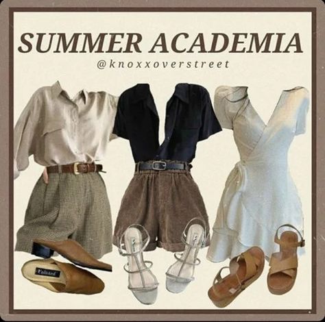 I am in LOVE with the dress on the right!! : findfashion Academia Summer Outfit, Dark Academia Fashion Summer, Summer Academia, Types Of Clothes, Academia Aesthetic Outfit, Dark Academia Outfits, Dark Academia Outfit, Academia Outfits, Dark Academia Fashion