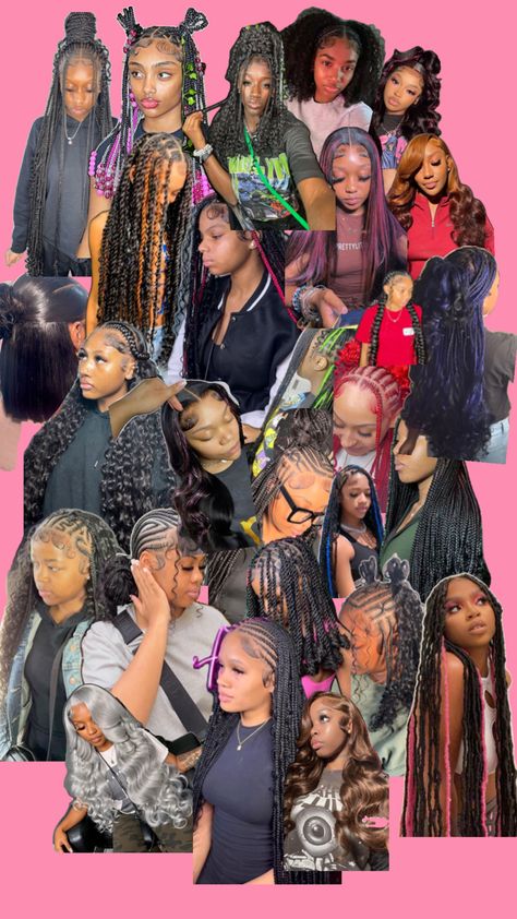 Vacay Hair, Hair Collage, Hair Dye Videos, Black Hair Inspiration, Super Cute Hairstyles, Parting Hair, Black Hair Updo Hairstyles, Cute Box Braids, Braids Ideas