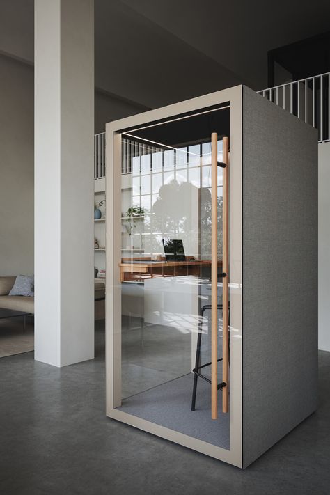 Pod Office, Acoustic Walls, Instagram Office, Smart Room, Office Idea, Japanese Interiors, Quiet Room, Office Pods, Work Chair