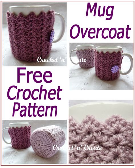 Crochet Mug Cover, Crochet Mug Warmer, Mug Cozy Crochet Pattern Free, Crochet Cozies, Cup Cozy Crochet Pattern, Mug Cozy Pattern, Mug Cover, Crochet Mug, Crochet Mug Cozy