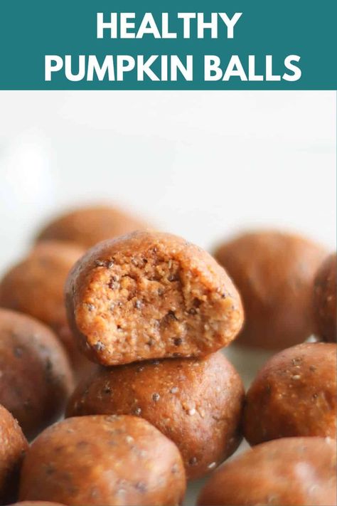 This no-bake pumpkin balls recipe is so easy to make with simple, healthy ingredients, and is oh so delicious! No Bake Pumpkin Oatmeal Energy Balls, Pumpkin Blw Recipe, Pumpkin No Bake Balls, Pumpkin Recipes Baby, No Bake Pumpkin Desserts Easy Recipes, Blw Pumpkin Recipes, Fall Toddler Snacks, Baby Pumpkin Recipes, Pumpkin Recipes For Baby