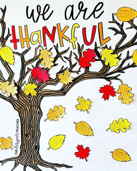 7 Amazon Items for the Best Bulletin Board Ever — The Designer Teacher Gratitude Bulletin Board Ideas, Thankful Tree Bulletin Board, Gratitude Bulletin Board, Thanksgiving Activities For Elementary, Board Ideas For School, Bulletin Board Ideas For School, Classroom Layouts, Tree Classroom, Bulletin Board Tree