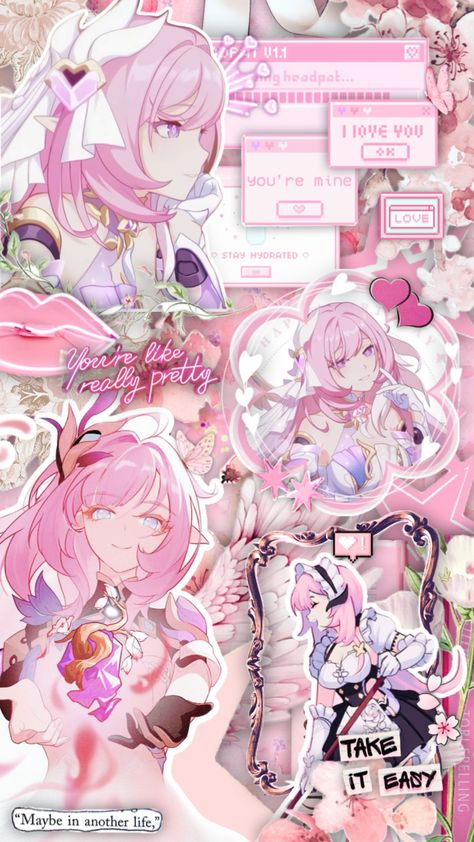 #hi3 #honkai #honkaiimpact #elysia Anime Artwork Wallpaper, Anime Artwork, Iphone Wallpaper, Blossom, Iphone, Anime, Art