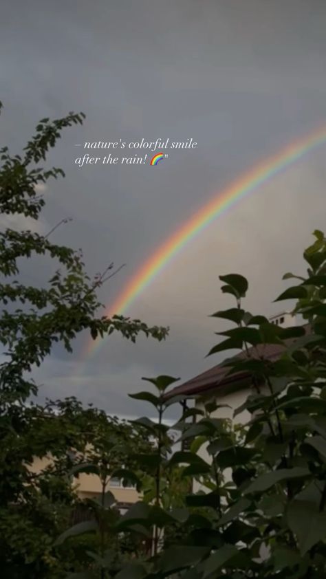 Blur Video Caption, Rainbow Sky Quotes, Rainbow Quote Aesthetic, Rain Captions For Snapchat, Rainbow Instagram Captions, Rainbow Captions Instagram Story, Rainy Season Caption, Weather Quotes Rainy, Quotes About Rain Rainy Days