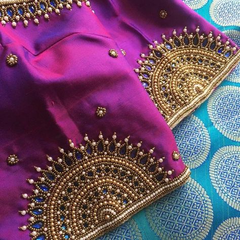 Magam Work Designs, Blouse Maggam Work, Jump Suits, Mirror Work Blouse Design, Latest Bridal Blouse Designs, Maggam Work Blouse, Maggam Work Designs, Zardosi Work, Traditional Blouse Designs