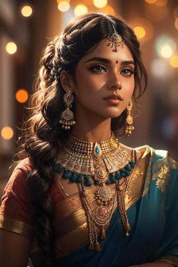 Indian Princess Aesthetic, Killing November, Saree With Jewellery, Rani Durgavati, Indian Queen, Indian Royalty, Black Woman Artwork, Indian Princess, Queen Outfit