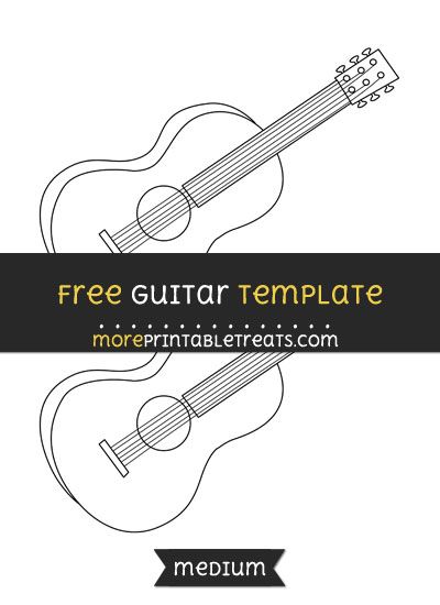 Guitar Patterns Templates, Guitar Template, Gnome Accessories, Guitar Outline, Rock N Roll Party, Guitar Patterns, Decoupage Ideas, Computer Paper, Fender Guitar