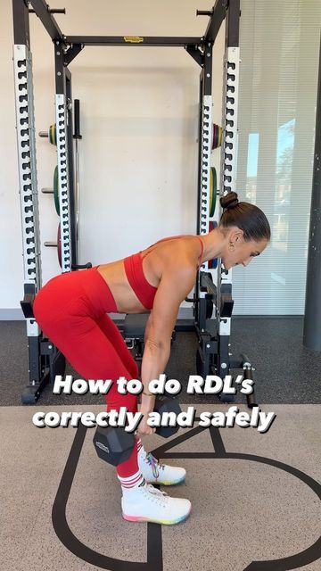 Rdl Exercise Dumbbell, Rdl Form For Glutes, Proper Rdl Form For Glutes, How To Do Rdl For Glutes, Rdl Glute Focus, Rdl Exercise, How To Rdl, Conventional Deadlift, Straight Leg Deadlift