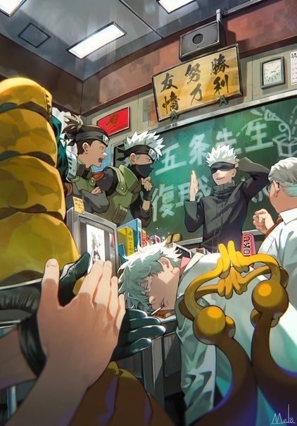 Koro Sensei, All Anime Characters, Anime Group, Animation Artwork, Fandom Crossover, Cartoon Crossovers, Kakashi Hatake, Anime Crossover, Cool Anime Pictures