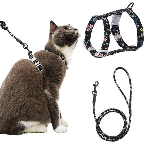 Animalerie > Chat > Collier, laisse et harnais pour chat > Harnais pour chat FR-LIFE, 【MULTIPLES CHOIX 】Possédant un beau aspect avec motifde fleurs japonaise avec 3 couleurs disponible: noir, rose et vert clair. Le harnais est capable d’être retiré à partir de la laisse, avec le crochet en alliage pratique attaché à un anneau en D pour rendre votre chat se sentir libre à l’intérieur ou à l’extérieur. 【DIMENSION】La longueur de la laisse est de 150 cm. Taille S: le tour de cou est 14-22 cm, le to Cat Harness Crochet, Le Crochet, Maine Coon, France, Crochet, Animals