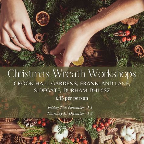 Wreath Making Workshop, Christmas Wreath Workshop, Flower Garden Wedding, Xmas Windows, Xmas Flowers, Wreath Workshop, Wreath Kits, Christmas Workshop, Graphic Layout