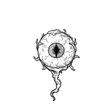 Eyeball Drawing, Eyeball Tattoo, Grunge Tattoo, Eyeball Art, Tattoo Stencil Outline, Dark Art Tattoo, Tattoo Style Drawings, Tattoo Portfolio, Line Art Tattoos