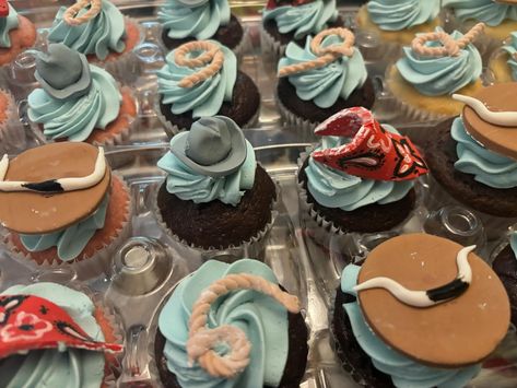 Cowboy themed cupcakes for a baby shower . . . . . #babyshower #babycupcakes #cowboybabyshower #customcakes #cupcakesofinstagram #fondantcupcaketoppers #baby #babyboy Cowboy Theme Cupcakes, Baby Shower Cake Boy, Baby Shower Cupcakes For Boy, Boy Western, Cowgirl Cakes, Country Baby Shower, Cowboy Baby Shower, Fondant Cupcake Toppers, Western Baby