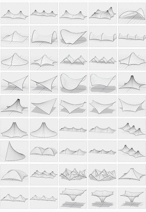 Tensile Structures, Concept Models Architecture, Pavilion Architecture, Pavilion Design, Conceptual Architecture, Architecture Concept Diagram, Parametric Architecture, Architecture Design Sketch, Architecture Design Drawing