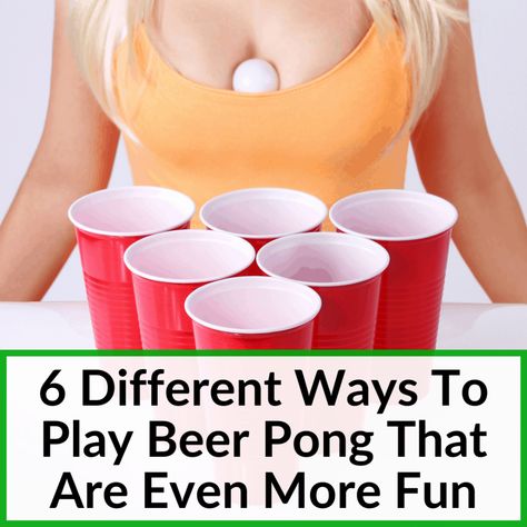 Beer pong isn’t a one-dimensional game. There are loads of different ways to play beer pong and many are way more fun than the classic game. Our favorite variation... Yard Beer Pong, Bachelorette Beer Pong, How To Play Beer Pong, Beer Pong Christmas Game, Christmas Beer Pong, Beer Pong Games, Battleship Beer Pong, Quidditch Pong, Beer Pong Rules