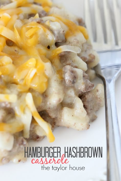 Hamburger Hashbrown Casserole with Cheese Hamburger Hashbrown Casserole, Hamburger Hashbrown, Cauliflower Casserole Recipes, Hamburger Casseroles Recipes, Hashbrown Casserole, Hamburger Casserole, Sweet Potato Recipes Casserole, Healthy Potato Recipes, Hashbrown Recipes