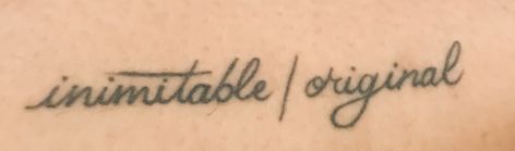 Wait for it... “I am inimitable I am an original” Hamilton Tattoo Ideas Wait For It, I Am Inimitable I Am An Original, I Am Inimitable I Am An Original Tattoo, Inimitable Tattoo, Wait For It Tattoo Hamilton, Wait For It Tattoo, It Tattoo Ideas, Hamilton Tattoo Ideas, Hamilton Wait For It