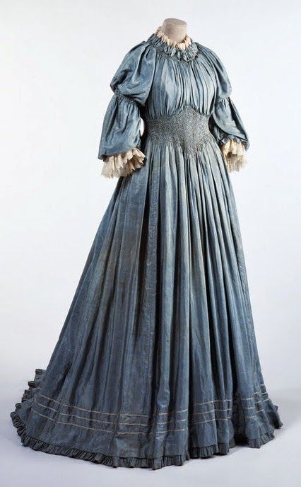 Liberty & Co. dress, c.1893-94 - From the Victoria & Albert Museum Reform Dress, Artistic Dress, Tea Gown, 1890s Fashion, Victorian Dresses, Historical Dress, Aesthetic Dress, Period Clothing, 19th Century Fashion