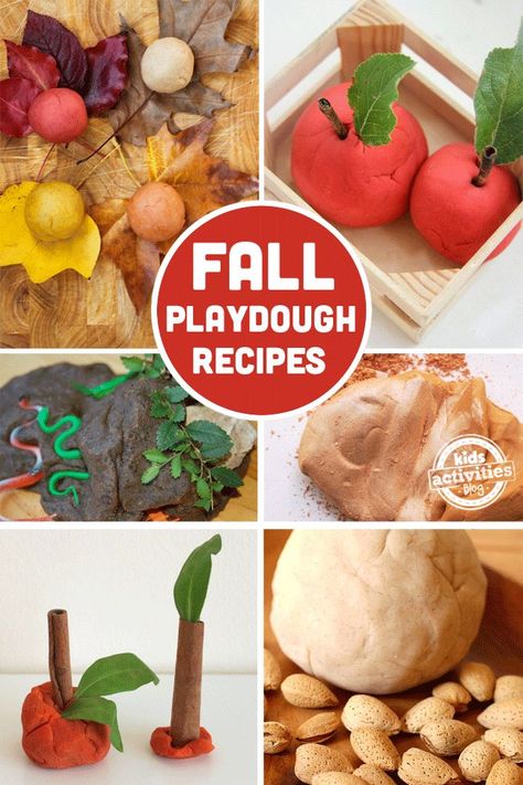 15 Fantastic Fall Playdough Recipes Fall Playdough, Best Homemade Playdough Recipe, Pumpkin Spice Ice Cream, Easy Kid Activities, Homemade Playdough Recipe, Playdough Recipe, Pretend Food, Autumn Activities For Kids, Homemade Playdough