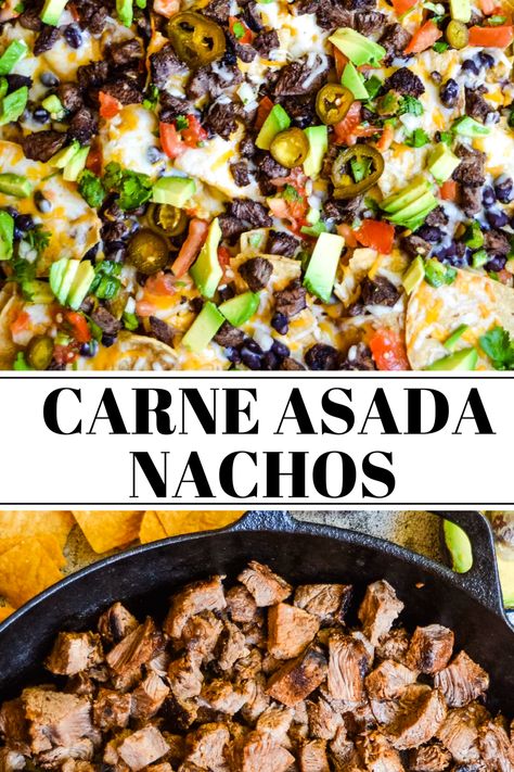 Nachos Toppings, Carne Asada Nachos, Asada Nachos, Classic Nachos, The Best Nachos, Loaded Nachos Recipe, Best Nachos, Nachos Recipe Easy, Homemade Chips