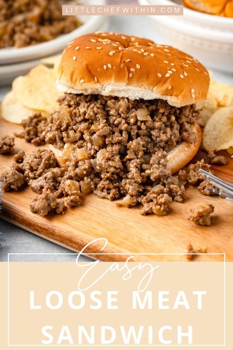 Loose Meat Sandwich Loose Meat Sandwich Recipe, Maid Rites, Loose Meat Sandwich, Maid Rite Sandwiches, Meat Sandwiches, Loose Meat, Loose Meat Sandwiches, Chicken Taco Seasoning, Shredded Chicken Tacos