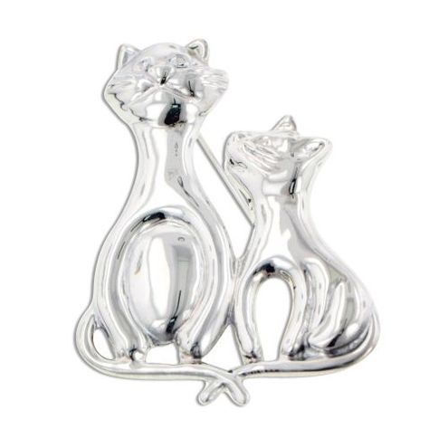 Cat And Kitten, Artistic Fashion, Whimsical Cats, Sterling Silver Brooch, Little Kittens, Cat Jewelry, Artist Style, Ladies Dress Design, Pin Brooch