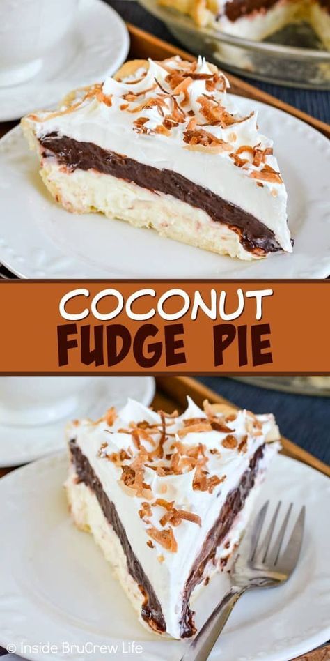 Fruit Tart Recipe Easy, Coconut Fudge, Easy Tart Recipes, Fruit Tart Recipe, Fudge Pie, Coconut Cream Pie, Tart Recipe, Chocolate Pies, Coconut Recipes