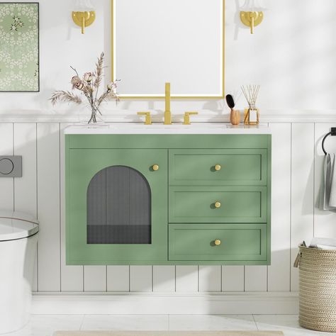 Bathroom vessel sinks and vanities