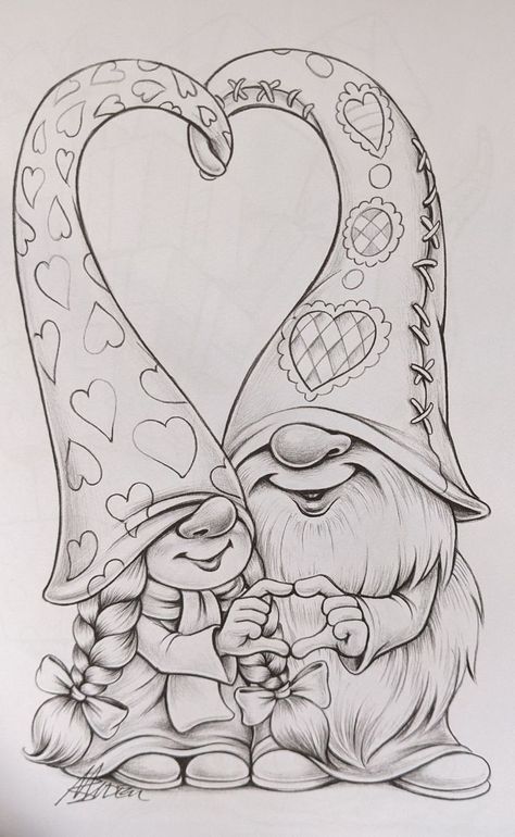 Gnome Pictures Coloring Pages, Gnome Pictures, Adult Coloring Books Printables, Adult Coloring Designs, Cute Drawing, Fairy Coloring Pages, Fairy Coloring, American Traditional Tattoo, Coloring Book Art