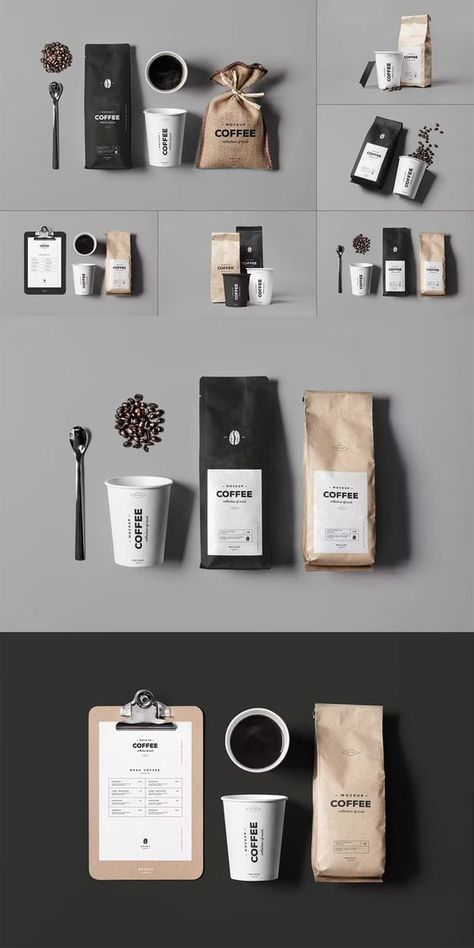 Coffe Mock-up Coffee Brand Ideas, Coffee Packaging Mockup, Coffee Shop Branding Design, Coffee Packaging Ideas, Coffee Shop Packaging, Coffee Package Design, Product Mockup Design, Cafe Packaging, Coffee Branding Design