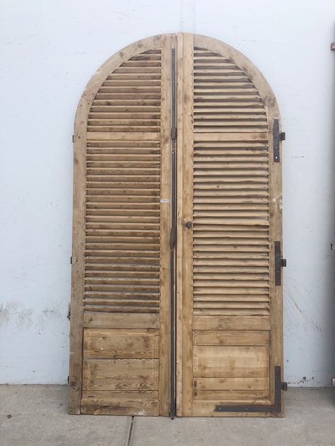 French Shutters, Bedroom Shutters, Arched French Doors, Large Shutters, California Shutters, Shutters Interior, Open Shutters, Louvre Doors, Indoor Shutters