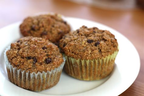 Add Fiber To Your Diet, Pumpkin Bran Muffins, Banana Bran Muffins, Bran Muffins, Banana Chocolate Chip Muffins, Banana Chocolate, Banana Chocolate Chip, Chocolate Chip Muffins, Breakfast Snacks