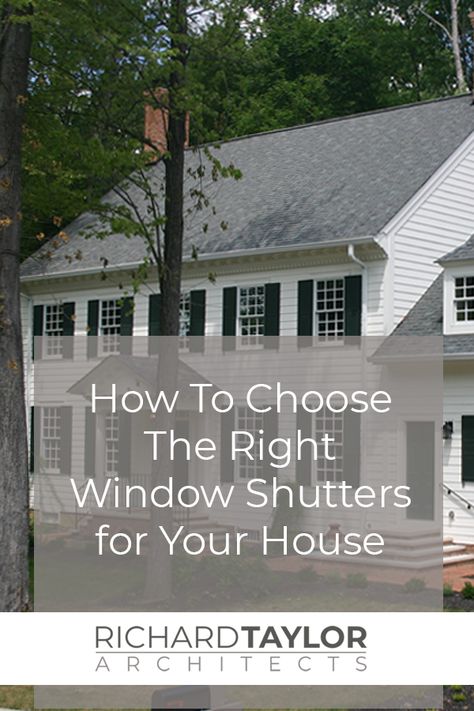 It seems obvious, but shutters don’t work on a house that doesn’t have room for them.  If a window is too close to a corner, a shutter can stick out beyond the edge of the house. On a house with siding, a shutter shouldn’t even overlap the corner board. Houses With Shutters Exterior, House With Siding, House Without Shutters, House With Shutters, Open Shutters, Outdoor Shutters, Louvered Shutters, Vinyl Shutters, House Shutters