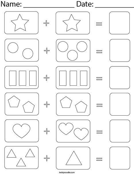 Manipulative Math Activities, Math Worksheet For Jr Kg, Adding Preschool Worksheets, Pre K Addition Worksheet, Worksheet For Jr Kg Maths, Picture Addition Worksheets Kindergarten, Jr Kg Maths Worksheet, Pre Schooler Worksheet, Preschool Addition Worksheets