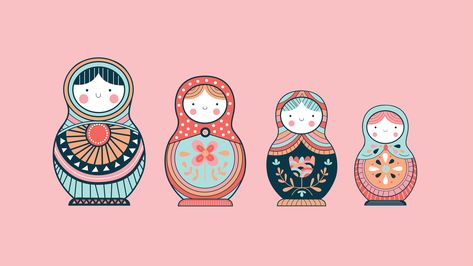 Nesting Dolls Drawing, Russian Doll Tattoo, Doll Tattoo, Stacking Dolls, Russian Folk Art, Russian Folk, Matryoshka Doll, Small Tattoo Designs, Russian Doll