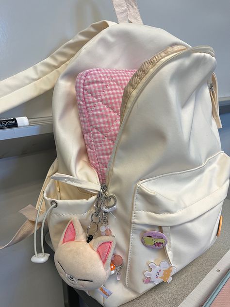 Japanese Backpack Aesthetic, K Pop Backpack, Cute Backbag, Cute School Backpack, Cute Backpacks Aesthetic, Aesthetic Backpacks For School, Aesthetic Bags For School, School Backpacks Aesthetic, Coquette Backpack