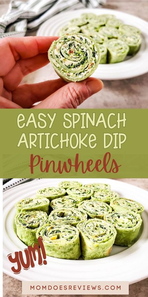 Artichoke Pinwheels Appetizers, Spinach Artichoke Dip Pinwheels, Pinwheel Appetizers Spinach Tortillas, Spinach Dip Pinwheels Roll Ups, Mini Pinwheel Appetizers, Green Pinwheels Appetizers, January Snack Ideas, Vegetarian Pinwheel Appetizers, Spinach Artichoke Pinwheel Appetizers