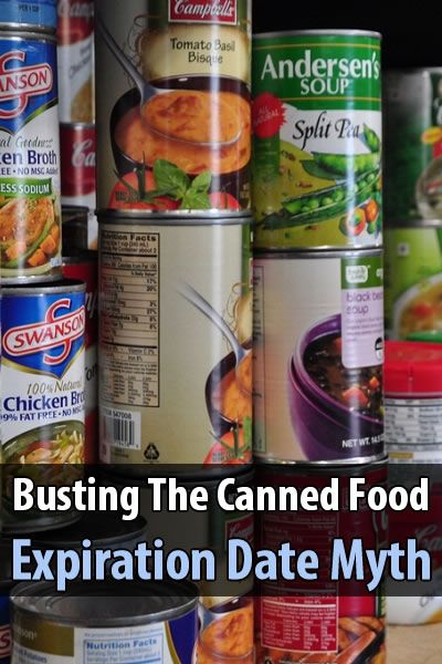 That's right, expiration dates for canned food are a myth. Don't believe me? Then check out this article by Knowledge Weighs Nothing. Expiration Dates On Food, Food Shelf Life, Food Myths, Emergency Preparedness Food, Emergency Food, Emergency Preparation, Food Supply, Prepper Survival, Survival Food