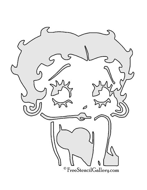 Betty Boop Stencil | Free Stencil Gallery Monster High Pumpkin Stencil, Cool Pumpkin Carving Templates, Cute Stencils Printables, Aesthetic Pumpkin Carving Stencil, Pumkin Carving Printable, Funny Pumpkin Stencil, Princess Pumpkin Stencil, Zombie Pumpkin Stencil, Betty Boop Pumpkin Carving