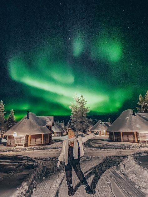 Aurora Finland Northern Lights, Finland Lapland Winter, Northern Lights Picture Ideas, Northern Lights Photoshoot, Lapland Photo Ideas, Northern Lights Outfit, Lapland Finland Aesthetic, Lap Land, Lappland Finland