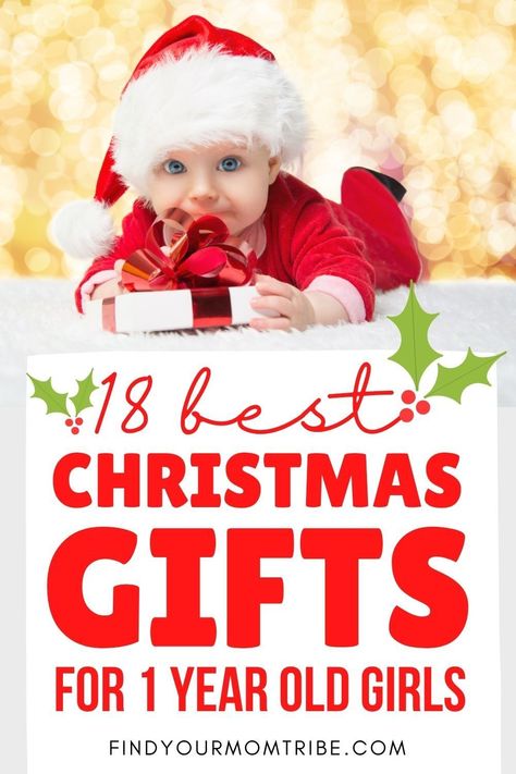 Christmas gifts for 1 year old girls are numerous, especially over on Amazon. Find out which of them rise above the competition here. #christmasgifts #ideas #littlegirl #oneyearold #age1 #babygirl #daughter #sister #granddaughter #toys #cool #stockingstuffers #ideas #affordable #giftguide #giftideas #Christmaspresent #kids #children #family #love #holiday #momtips #presents #findyourmomtribe One Year Old Christmas Gifts, 1 Year Baby, Best Christmas Presents, Old Christmas, Christmas Gifts For Girls, Toddler Christmas, One Year Old, Gift Guides