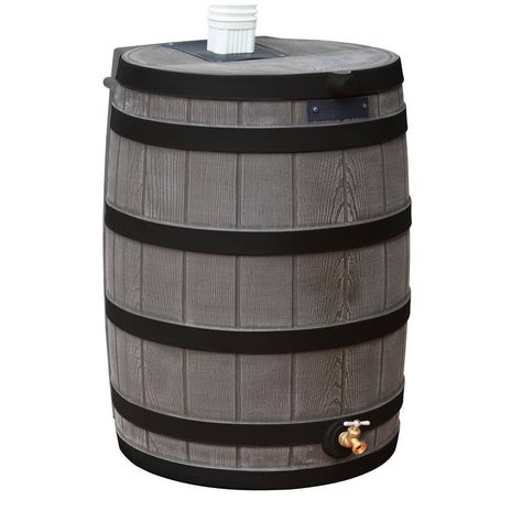 Wood barrel planters