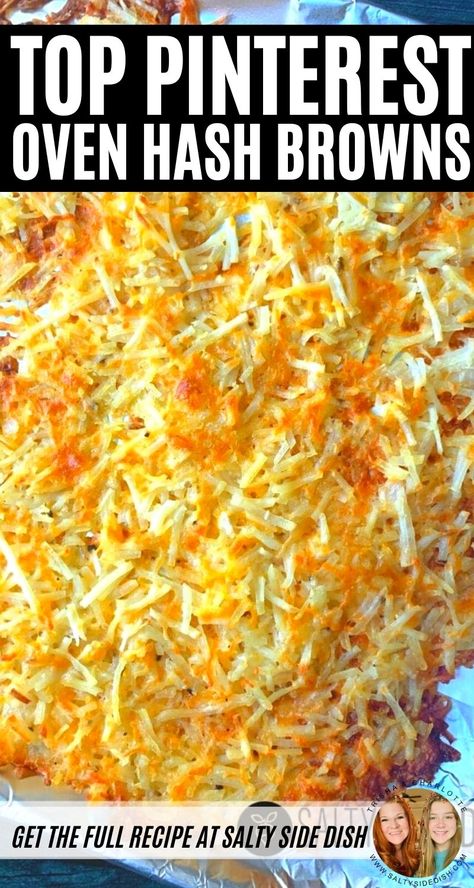 Sheet Pan Hashbrowns, Oven Hashbrowns, Shredded Hashbrown Recipes, Frozen Hashbrown Recipes, Baked Hashbrowns, Amen Quotes, Salty Side Dish, Veggie Appetizers, Potato Bar